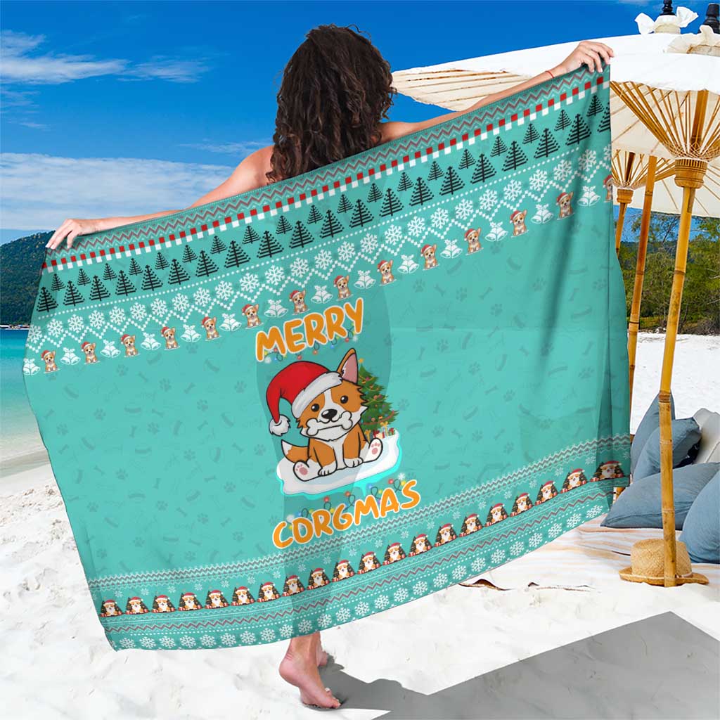 Funny Dog Merry Corgmas Christmas Sarong Xmas Holiday Patterns - Wonder Print Shop