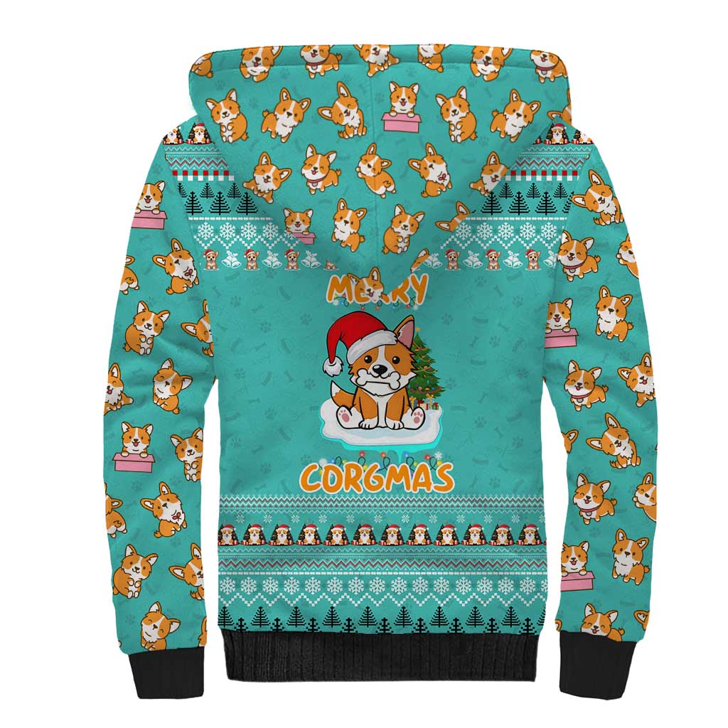 Funny Dog Merry Corgmas Christmas Sherpa Hoodie Xmas Holiday Patterns - Wonder Print Shop