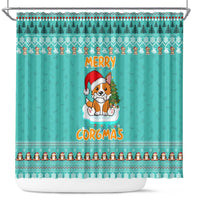 Funny Dog Merry Corgmas Christmas Shower Curtain Xmas Holiday Patterns - Wonder Print Shop