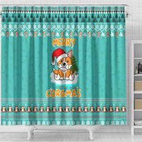 Funny Dog Merry Corgmas Christmas Shower Curtain Xmas Holiday Patterns - Wonder Print Shop