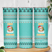 Funny Dog Merry Corgmas Christmas Skinny Tumbler Xmas Holiday Patterns - Wonder Print Shop