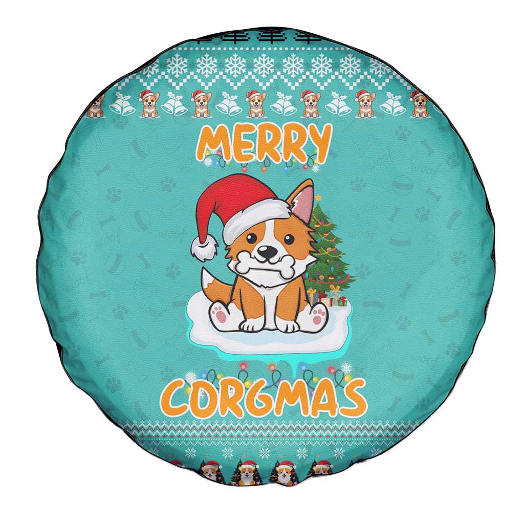 Funny Dog Merry Corgmas Christmas Spare Tire Cover Xmas Holiday Patterns - Wonder Print Shop