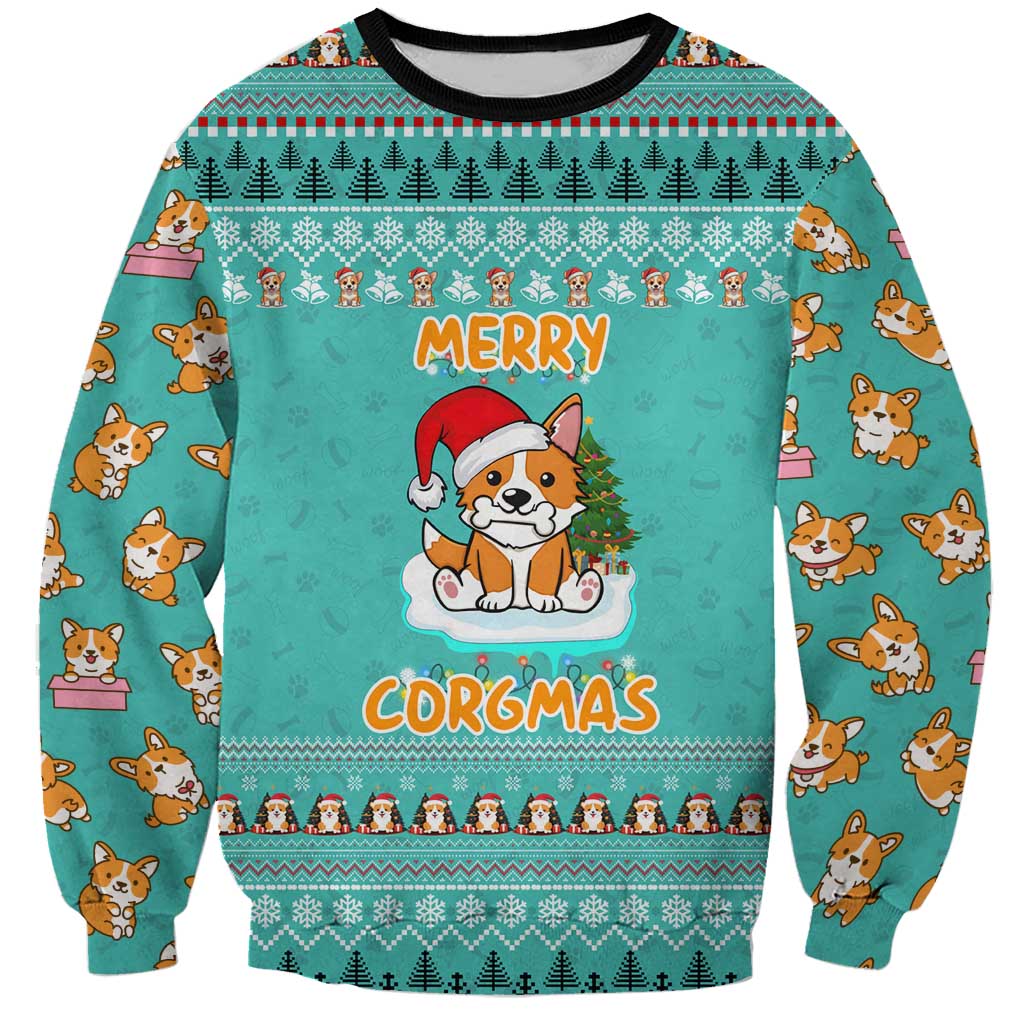 Funny Dog Merry Corgmas Christmas Sweatshirt Xmas Holiday Patterns - Wonder Print Shop