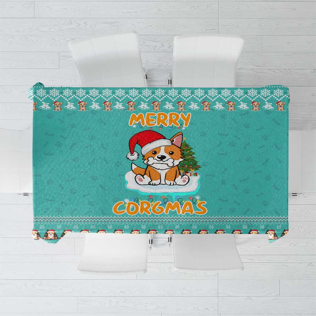 Funny Dog Merry Corgmas Christmas Tablecloth Xmas Holiday Patterns - Wonder Print Shop