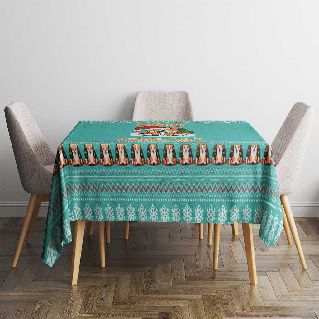 Funny Dog Merry Corgmas Christmas Tablecloth Xmas Holiday Patterns - Wonder Print Shop
