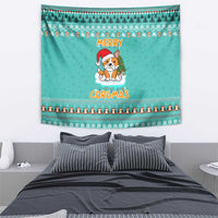 Funny Dog Merry Corgmas Christmas Tapestry Xmas Holiday Patterns - Wonder Print Shop