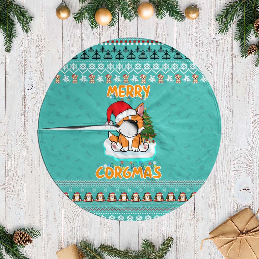 Funny Dog Merry Corgmas Christmas Tree Skirt Xmas Holiday Patterns - Wonder Print Shop