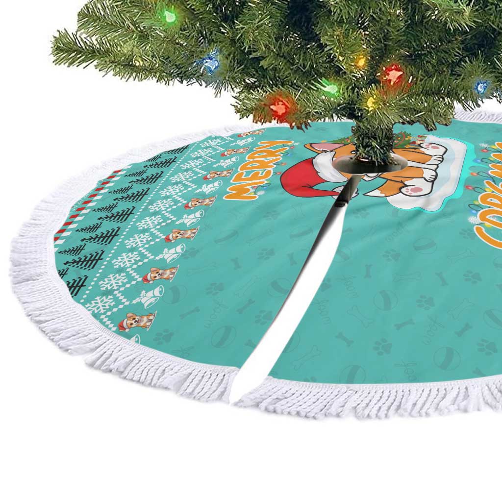 Funny Dog Merry Corgmas Christmas Tree Skirt Xmas Holiday Patterns - Wonder Print Shop