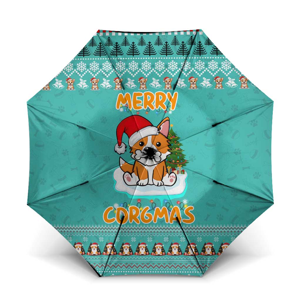 Funny Dog Merry Corgmas Christmas Umbrella Xmas Holiday Patterns - Wonder Print Shop