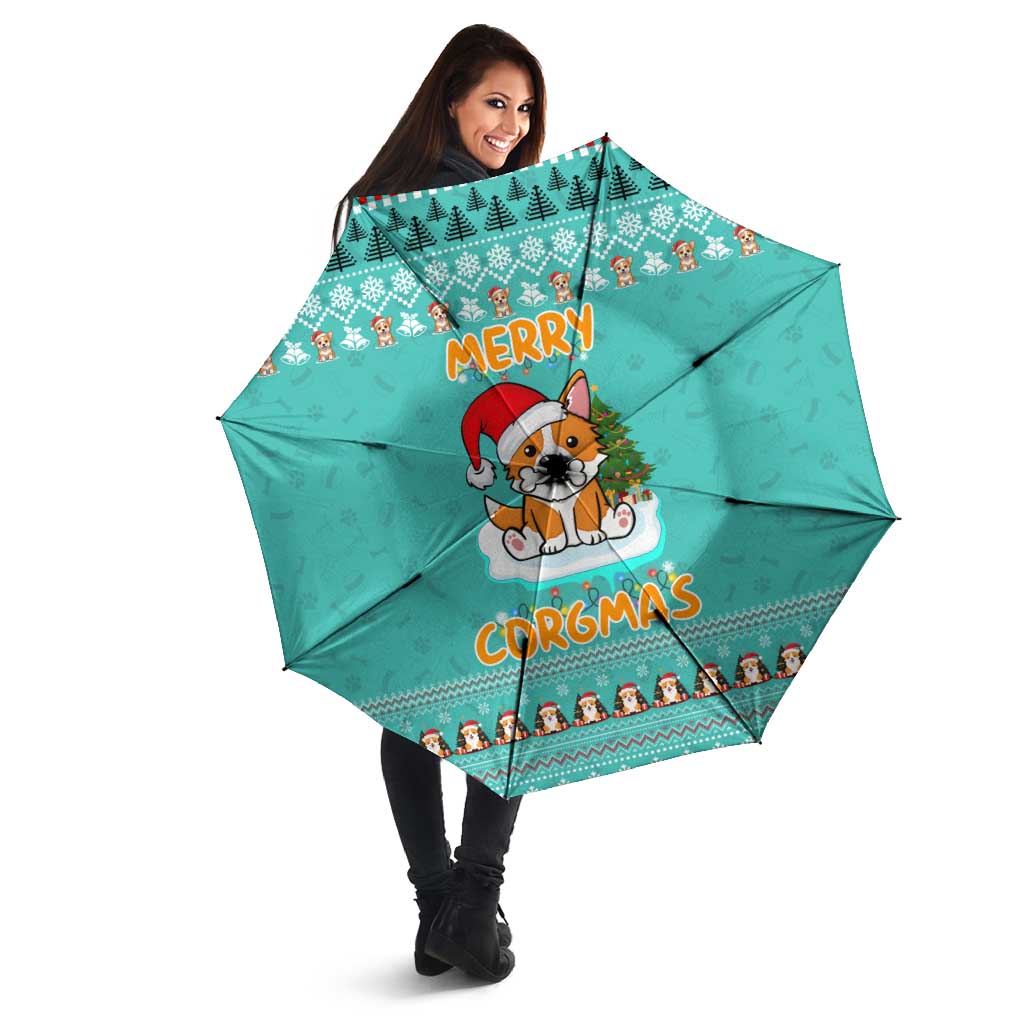 Funny Dog Merry Corgmas Christmas Umbrella Xmas Holiday Patterns - Wonder Print Shop