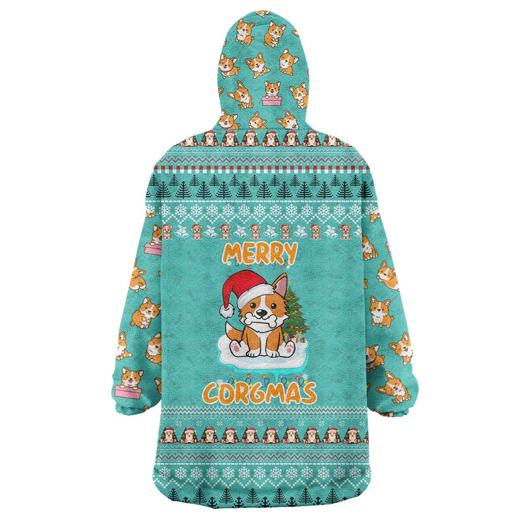 Funny Dog Merry Corgmas Christmas Wearable Blanket Hoodie Xmas Holiday Patterns - Wonder Print Shop