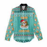 Funny Dog Merry Corgmas Christmas Women Casual Shirt Xmas Holiday Patterns - Wonder Print Shop