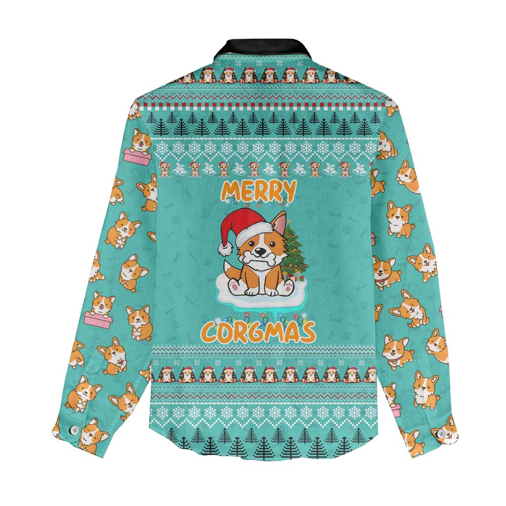 Funny Dog Merry Corgmas Christmas Women Casual Shirt Xmas Holiday Patterns - Wonder Print Shop