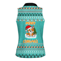 Funny Dog Merry Corgmas Christmas Women Sleeveless Polo Shirt Xmas Holiday Patterns - Wonder Print Shop
