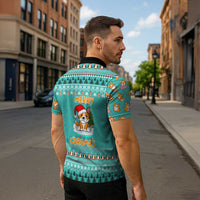 Funny Dog Merry Corgmas Christmas Zipper Polo Shirt Xmas Holiday Patterns - Wonder Print Shop