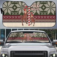 Funny Pole Dancer Reindeer Christmas Auto Sun Shade Xmas Holiday Patterns - Wonder Print Shop