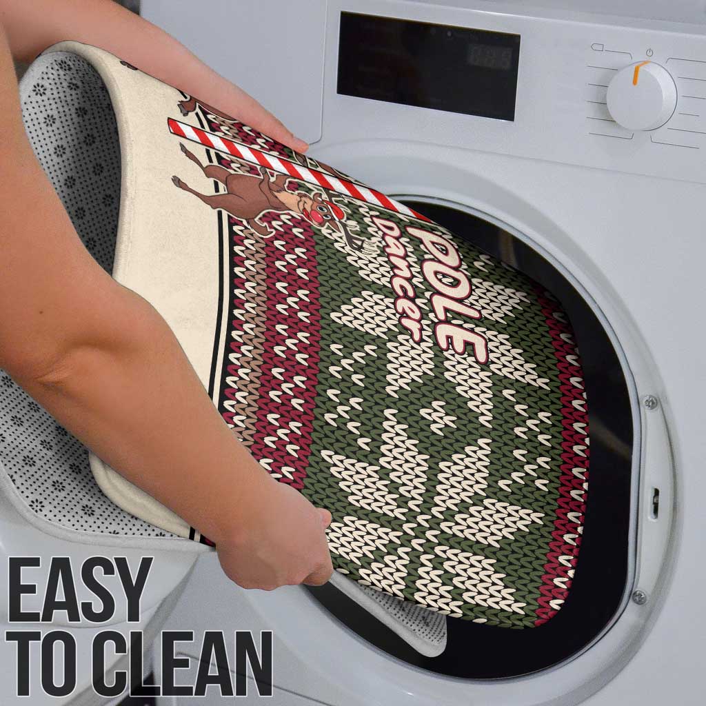 Funny Pole Dancer Reindeer Christmas Bathroom Set Xmas Holiday Patterns - Wonder Print Shop