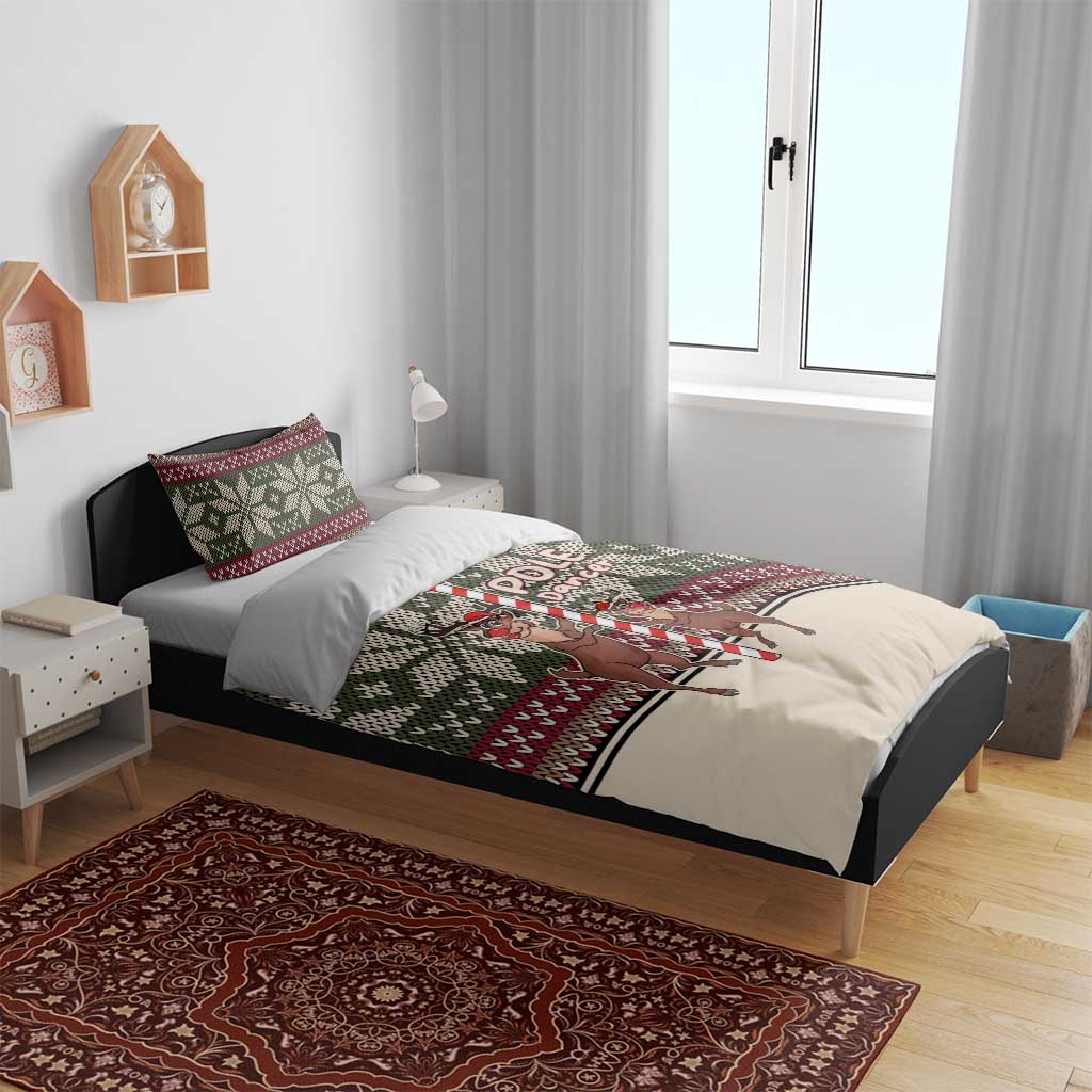 Funny Pole Dancer Reindeer Christmas Bedding Set Xmas Holiday Patterns - Wonder Print Shop