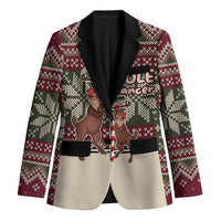 Funny Pole Dancer Reindeer Christmas Blazer Xmas Holiday Patterns - Wonder Print Shop