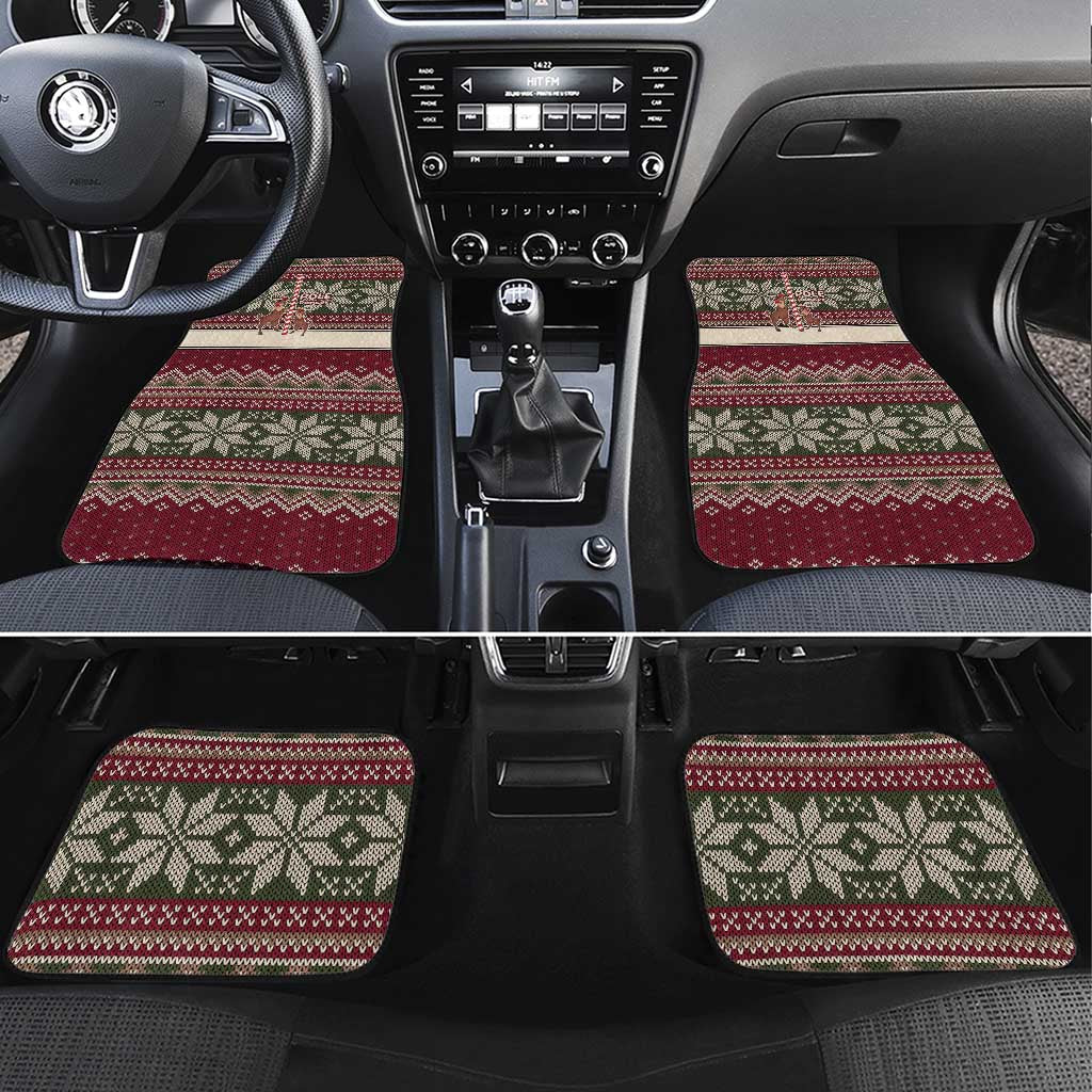 Funny Pole Dancer Reindeer Christmas Car Mats Xmas Holiday Patterns - Wonder Print Shop