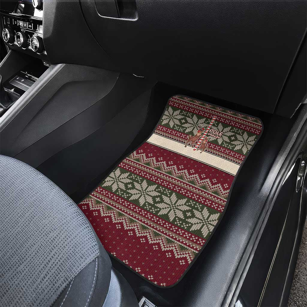 Funny Pole Dancer Reindeer Christmas Car Mats Xmas Holiday Patterns - Wonder Print Shop