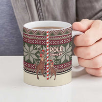 Funny Pole Dancer Reindeer Christmas Ceramic Mug Xmas Holiday Patterns - Wonder Print Shop