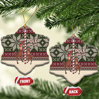 Funny Pole Dancer Reindeer Christmas Ceramic Ornament Xmas Holiday Patterns - Wonder Print Shop