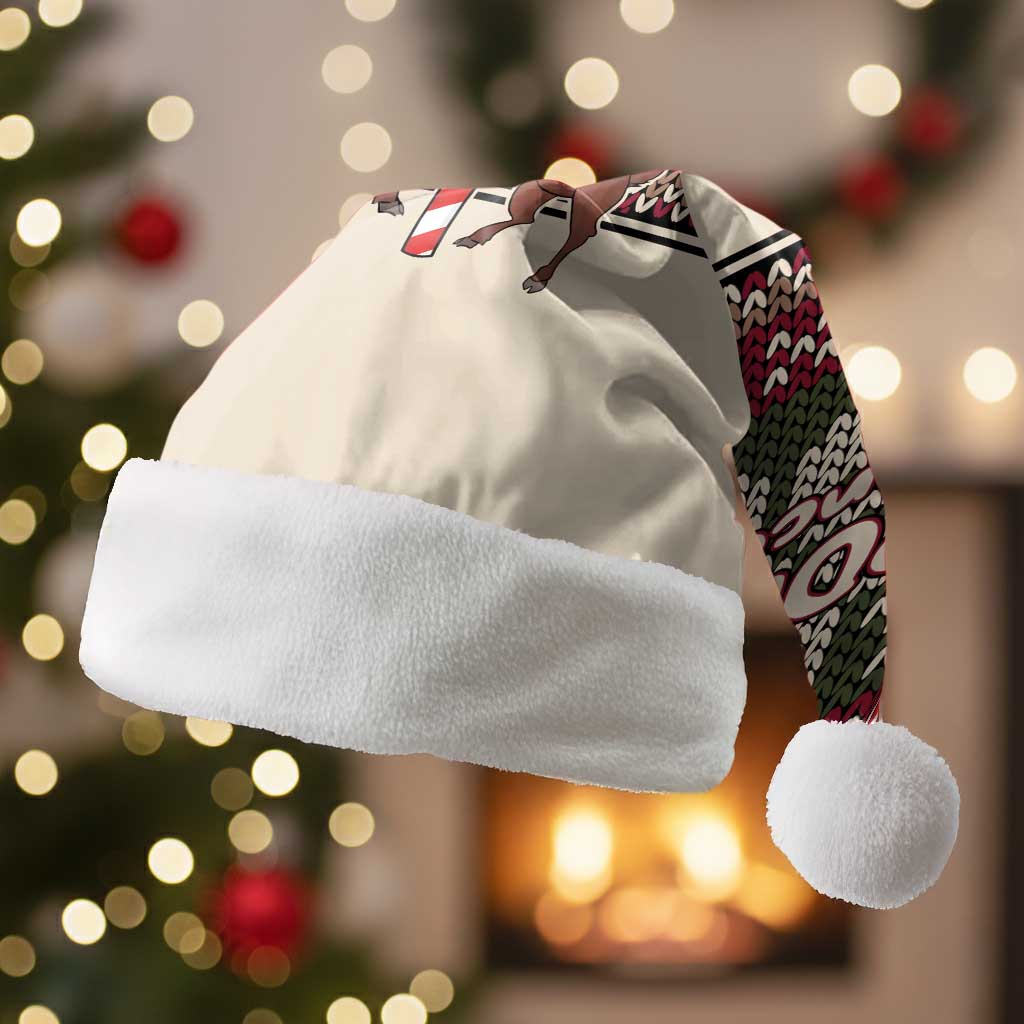 Funny Pole Dancer Reindeer Christmas Santa Hat Xmas Holiday Patterns - Wonder Print Shop