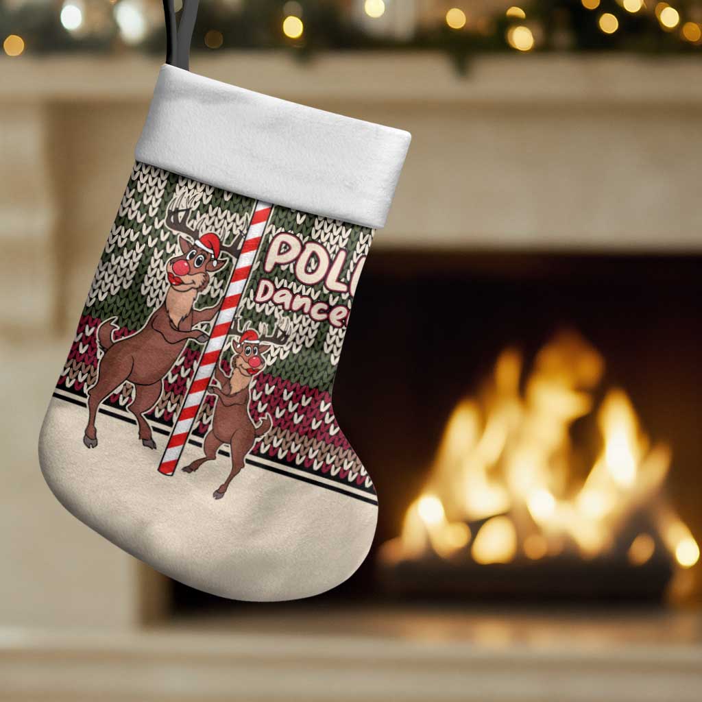 Funny Pole Dancer Reindeer Christmas Stocking Xmas Holiday Patterns - Wonder Print Shop