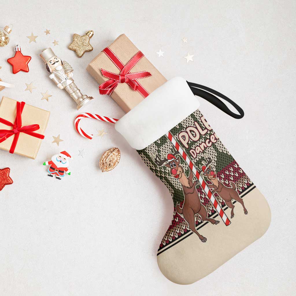 Funny Pole Dancer Reindeer Christmas Stocking Xmas Holiday Patterns - Wonder Print Shop