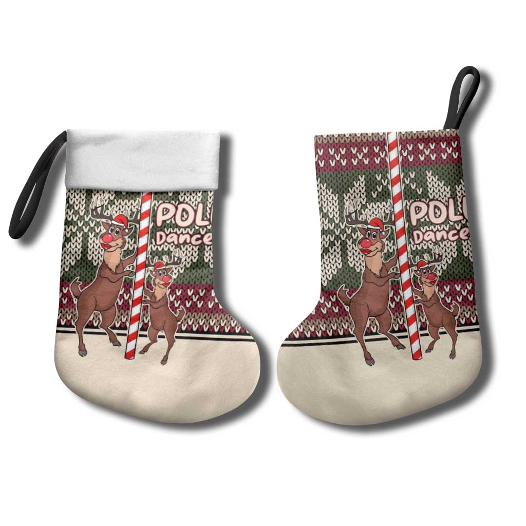 Funny Pole Dancer Reindeer Christmas Stocking Xmas Holiday Patterns - Wonder Print Shop