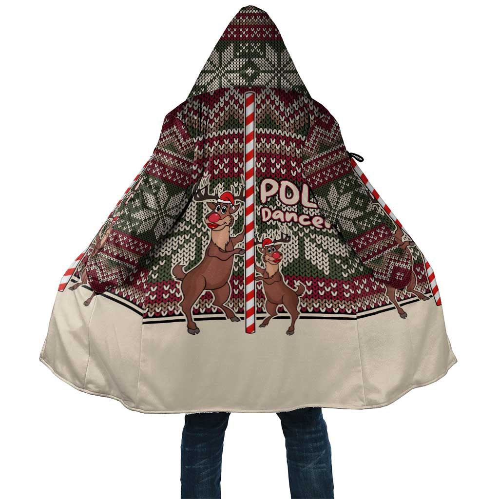 Funny Pole Dancer Reindeer Christmas Cloak Xmas Holiday Patterns - Wonder Print Shop