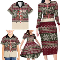 Funny Pole Dancer Reindeer Christmas Family Matching Long Sleeve Bodycon Dress and Hawaiian Shirt Xmas Holiday Patterns - Wonder Print Shop