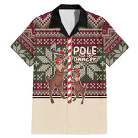 Funny Pole Dancer Reindeer Christmas Family Matching Mermaid Dress and Hawaiian Shirt Xmas Holiday Patterns - Wonder Print Shop