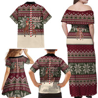 Funny Pole Dancer Reindeer Christmas Family Matching Off Shoulder Maxi Dress and Hawaiian Shirt Xmas Holiday Patterns - Wonder Print Shop
