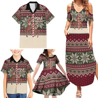 Funny Pole Dancer Reindeer Christmas Family Matching Summer Maxi Dress and Hawaiian Shirt Xmas Holiday Patterns - Wonder Print Shop