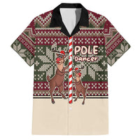 Funny Pole Dancer Reindeer Christmas Family Matching Tank Maxi Dress and Hawaiian Shirt Xmas Holiday Patterns - Wonder Print Shop