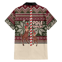 Funny Pole Dancer Reindeer Christmas Family Matching Tank Maxi Dress and Hawaiian Shirt Xmas Holiday Patterns - Wonder Print Shop