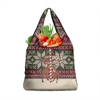 Funny Pole Dancer Reindeer Christmas Grocery Bag Xmas Holiday Patterns - Wonder Print Shop
