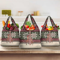 Funny Pole Dancer Reindeer Christmas Grocery Bag Xmas Holiday Patterns - Wonder Print Shop