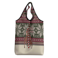 Funny Pole Dancer Reindeer Christmas Grocery Bag Xmas Holiday Patterns - Wonder Print Shop