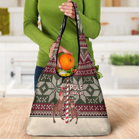 Funny Pole Dancer Reindeer Christmas Grocery Bag Xmas Holiday Patterns - Wonder Print Shop