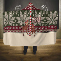 Funny Pole Dancer Reindeer Christmas Hooded Blanket Xmas Holiday Patterns - Wonder Print Shop