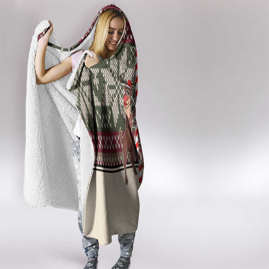 Funny Pole Dancer Reindeer Christmas Hooded Blanket Xmas Holiday Patterns - Wonder Print Shop