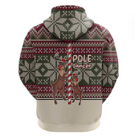 Funny Pole Dancer Reindeer Christmas Hoodie Xmas Holiday Patterns - Wonder Print Shop