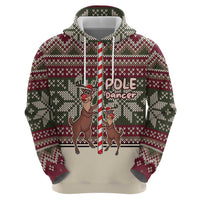 Funny Pole Dancer Reindeer Christmas Hoodie Xmas Holiday Patterns - Wonder Print Shop