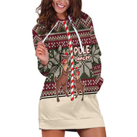 Funny Pole Dancer Reindeer Christmas Hoodie Dress Xmas Holiday Patterns - Wonder Print Shop