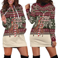 Funny Pole Dancer Reindeer Christmas Hoodie Dress Xmas Holiday Patterns - Wonder Print Shop