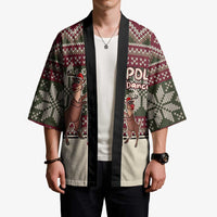 Funny Pole Dancer Reindeer Christmas Kimono Xmas Holiday Patterns - Wonder Print Shop