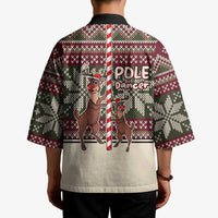 Funny Pole Dancer Reindeer Christmas Kimono Xmas Holiday Patterns - Wonder Print Shop